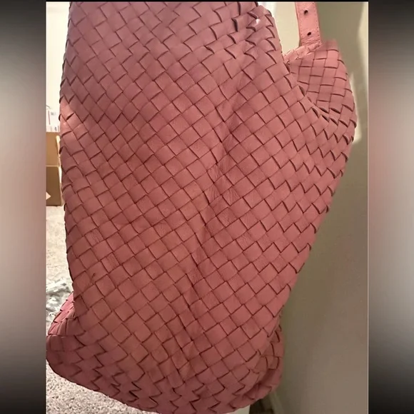 Pink Woven intrecciato Tote Bag - Picture 7 of 8